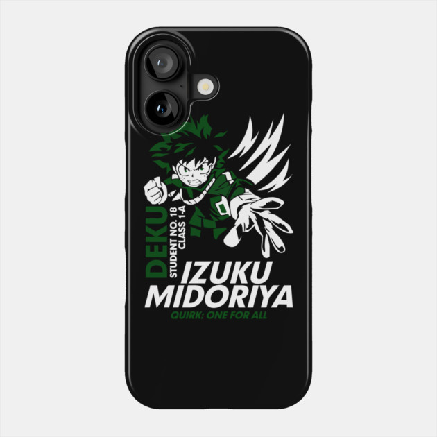 Deku – One for All’s Ultimate Wielder Phone Case by Otaku Vibes