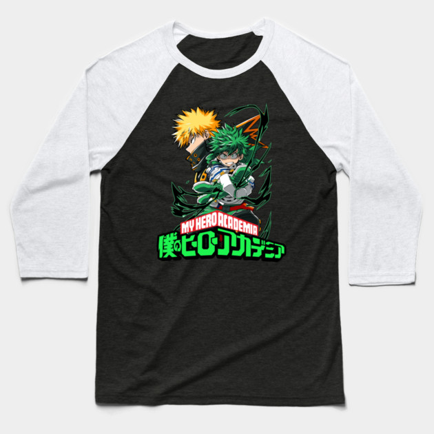 My Hero Academia: Deku’s Path to Greatness Baseball T-Shirt by Otaku Vibes