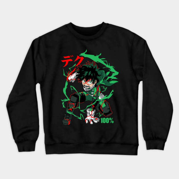 Deku – The Unstoppable One for All Successor Crewneck Sweatshirt by Otaku Vibes