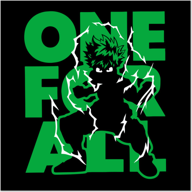 One For All Deku - My Hero Academia Wall Art by Otaku Vibes
