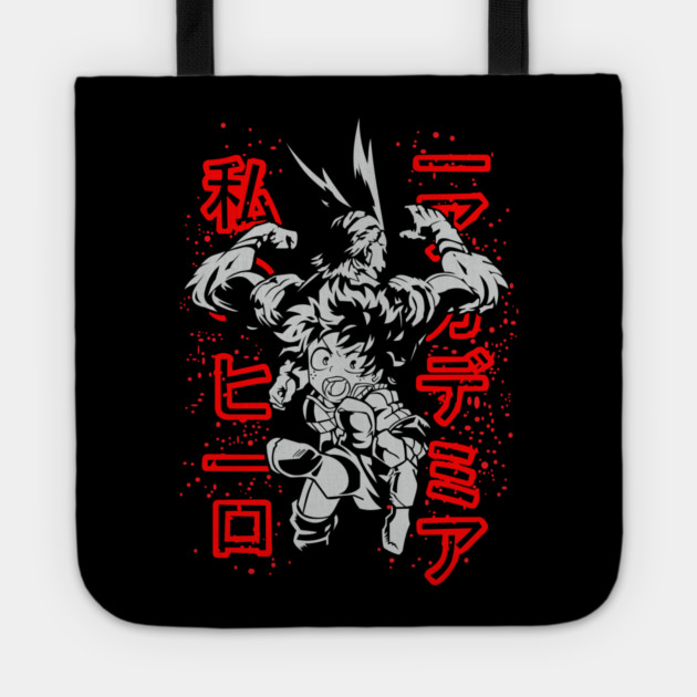 Midoriya and All Might - My Hero Academia Tote by Otaku Vibes