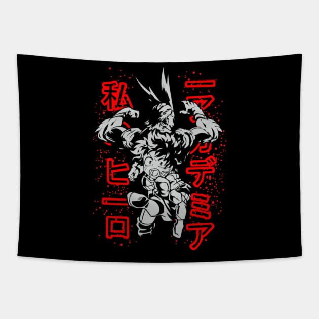 Midoriya and All Might - My Hero Academia Tapestry by Otaku Vibes
