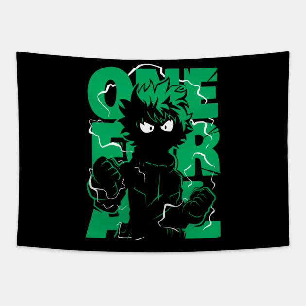 Midoriya – The Hero Who Never Gives Up Tapestry by Otaku Vibes