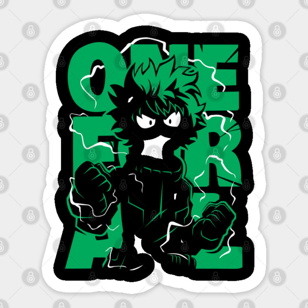 Midoriya – The Hero Who Never Gives Up Sticker by Otaku Vibes