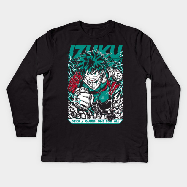 My Hero Academia: Midoriya’s Heroic Evolution Kids Long Sleeve T-Shirt by Otaku Vibes