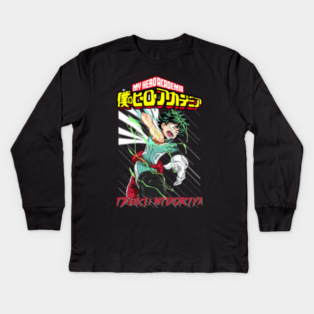 Midoriya – The Young Hero of UA High Kids Long Sleeve T-Shirt by Otaku Vibes