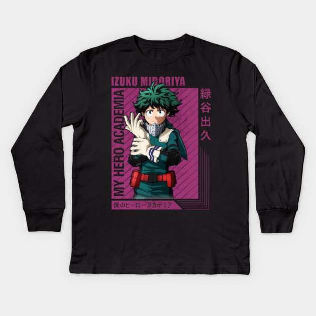 My Hero Academia: Midoriya’s Journey to Greatness Kids Long Sleeve T-Shirt by Otaku Vibes
