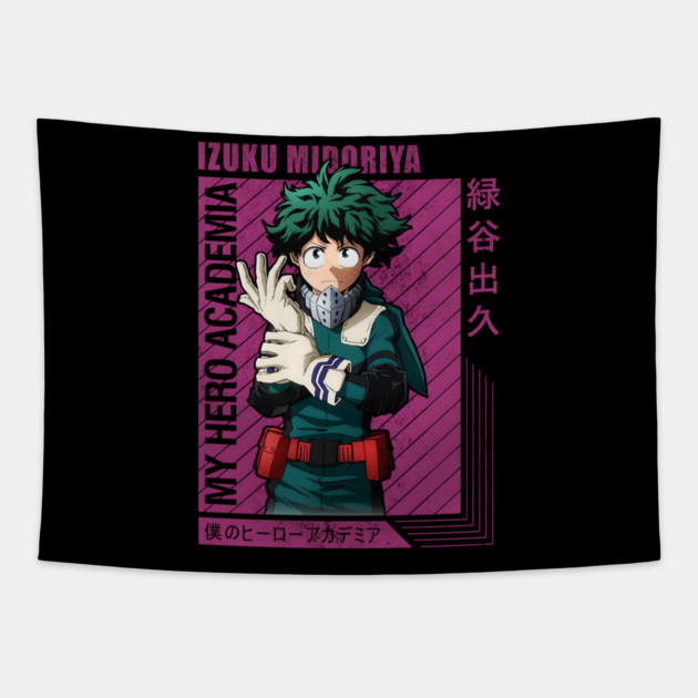 My Hero Academia: Midoriya’s Journey to Greatness Tapestry by Otaku Vibes