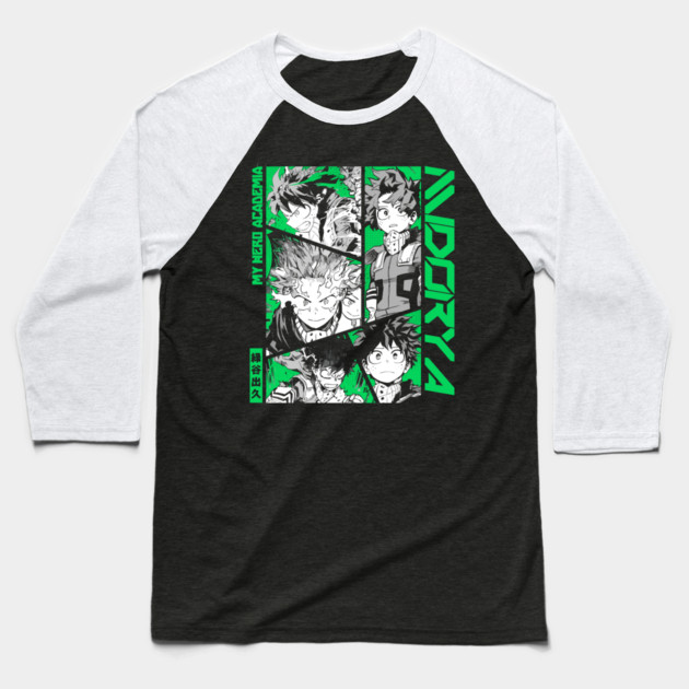 Midoriya – The Rising Star of My Hero Academia Baseball T-Shirt by Otaku Vibes