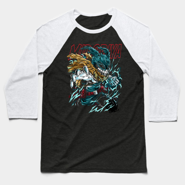 My Hero Academia: Midoriya’s One for All Power Baseball T-Shirt by Otaku Vibes