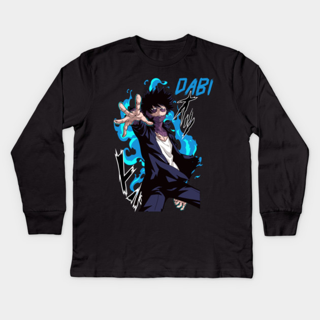 Dabi | My Hero Academia Blue Flame Kids Long Sleeve T-Shirt by Otaku Vibes