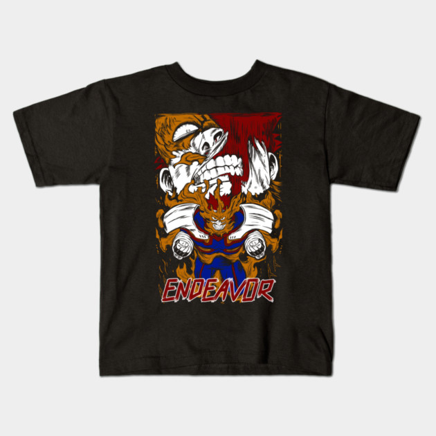 Endeavor Rage - My Hero Academia Kids T-Shirt by Otaku Vibes
