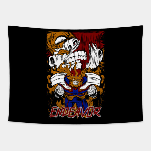 Endeavor Rage - My Hero Academia Tapestry by Otaku Vibes