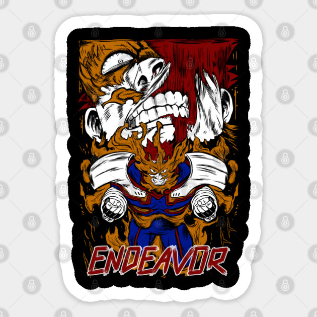 Endeavor Rage - My Hero Academia Sticker by Otaku Vibes