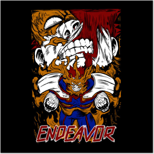 Endeavor Rage - My Hero Academia Wall Art by Otaku Vibes