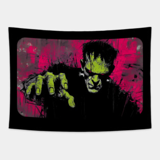 Neon Frankenstein – The Monster’s Having a Midlife Crisis Tapestry