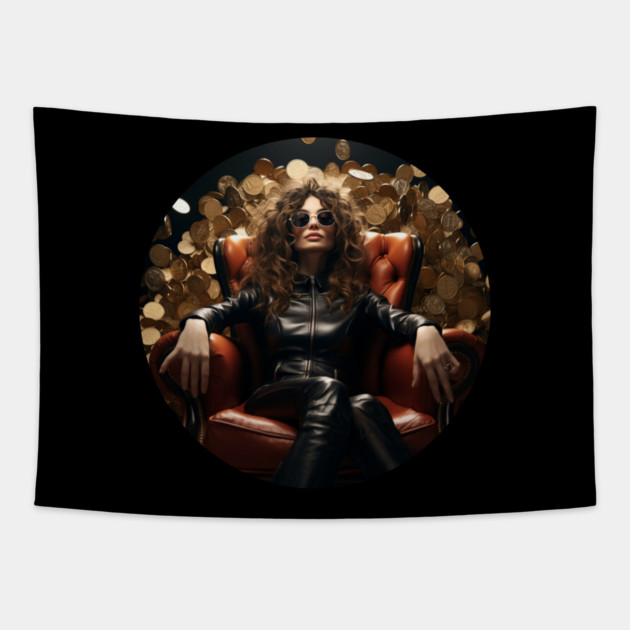 Suzie Stealth Tapestry by THE CRYPTO PONZI SCHEME AVENGER