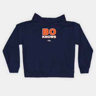 Bo Nix Bo Knows Denver Broncos Kids Hoodie
