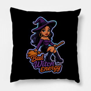 “Bad Witch Energy” – Y2K Bratz Chola Witch T-Shirt Pillow