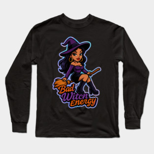 “Bad Witch Energy” – Y2K Bratz Chola Witch T-Shirt Long Sleeve T-Shirt
