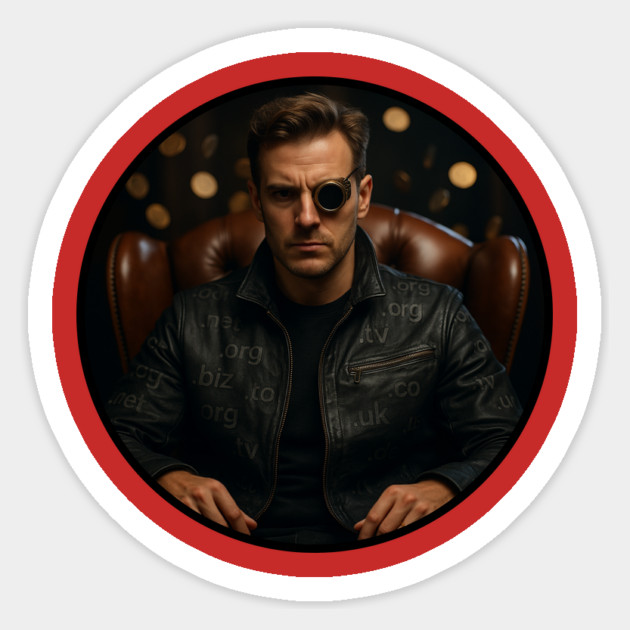 The Terminator – The Domain Destroyer Sticker by THE CRYPTO PONZI SCHEME AVENGER