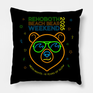 Neon Nights: Ten Years of Glow (1) Pillow