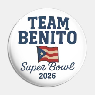 Super Bowl Team Benito - Here For The Benito Bowl - Bad Bunny Pin
