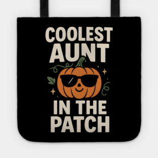 Coolest Aunt in the Patch Pumpkin Halloween Gift Tote
