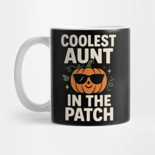 Coolest Aunt in the Patch Pumpkin Halloween Gift Mug