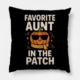 Favorite Aunt in the Patch Pumpkin Halloween Gift Pillow