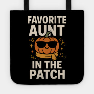 Favorite Aunt in the Patch Pumpkin Halloween Gift Tote