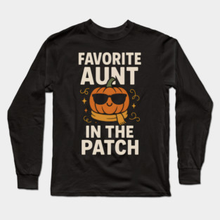 Favorite Aunt in the Patch Pumpkin Halloween Gift Long Sleeve T-Shirt
