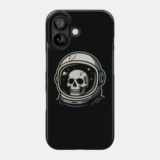 Skull Astronaut Helmet Space Graphic | Dark Cosmic Artwork Phone Case