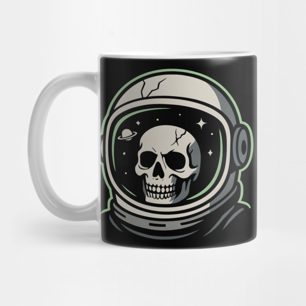 Skull Astronaut Helmet Space Graphic | Dark Cosmic Artwork by MakerMind8.2