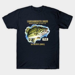 Educational Largemouth Bass Overview with Bright Visual Style T-Shirt