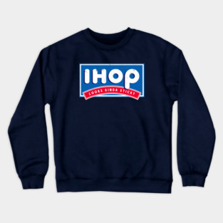 Funny Pancake House Logo Parody | 'Looks Kinda Sticky' Spoof Tee Crewneck Sweatshirt