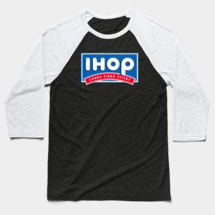 Funny Pancake House Logo Parody | 'Looks Kinda Sticky' Spoof Tee Baseball T-Shirt
