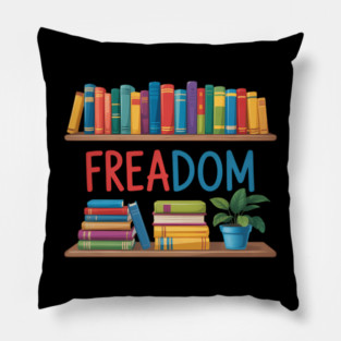 Freadom Anti Ban Books Freedom to Read Book Lover Reading Pillow