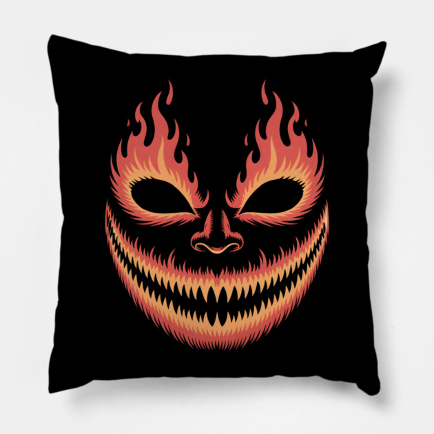 Fiery Grin Pillow by norhando