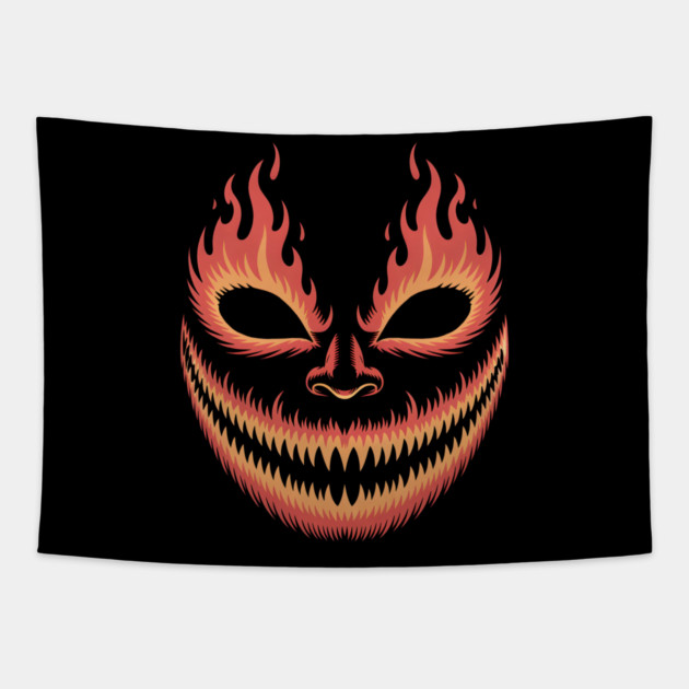 Fiery Grin Tapestry by norhando