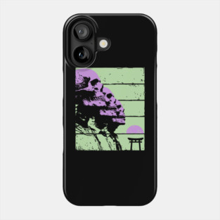 Repeating Skeleton Profile Japanese Ukiyo-e Graphic Phone Case