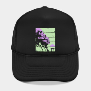 Repeating Skeleton Profile Japanese Ukiyo-e Graphic Hat