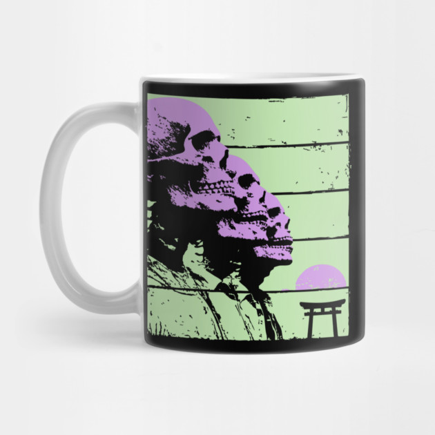 Repeating Skeleton Profile Japanese Ukiyo-e Graphic by TuncGK