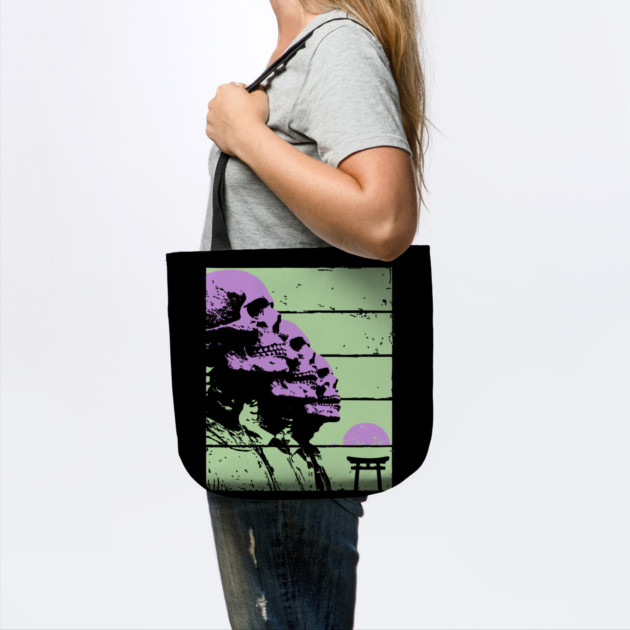 Repeating Skeleton Profile Japanese Ukiyo-e Graphic by TuncGK