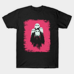 Cute Spooky Sheet Ghosts Retro Halloween Pop Art T-Shirt