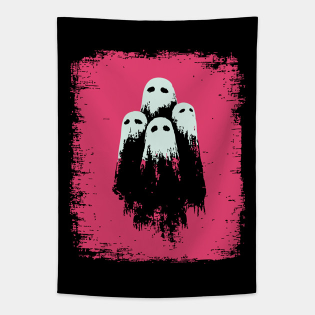 Cute Spooky Sheet Ghosts Retro Halloween Pop Art Tapestry by TuncGK