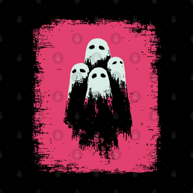 Cute Spooky Sheet Ghosts Retro Halloween Pop Art by TuncGK