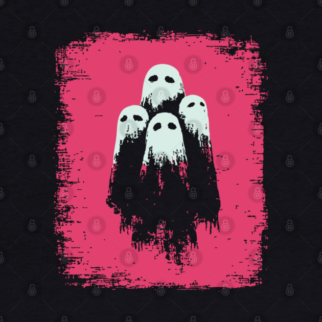 Cute Spooky Sheet Ghosts Retro Halloween Pop Art by TuncGK