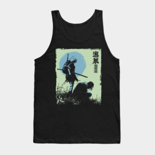 Girl Samurai Warrior Dark Fantasy Ukiyo-e Art Tank Top