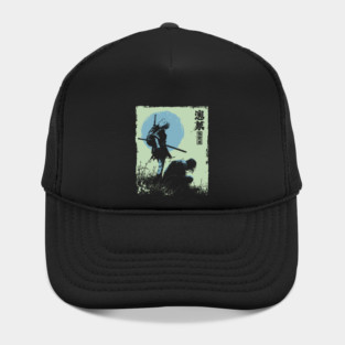 Girl Samurai Warrior Dark Fantasy Ukiyo-e Art Hat